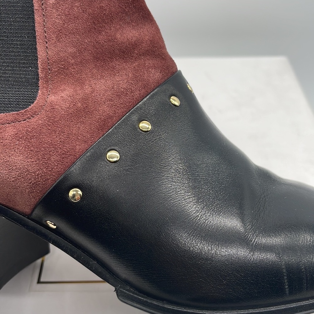 🔹SOLD 🔹Balmain Studded Suede and Leather Ankle Booties  Size 38.5/8.5 - Picture 10 of 10